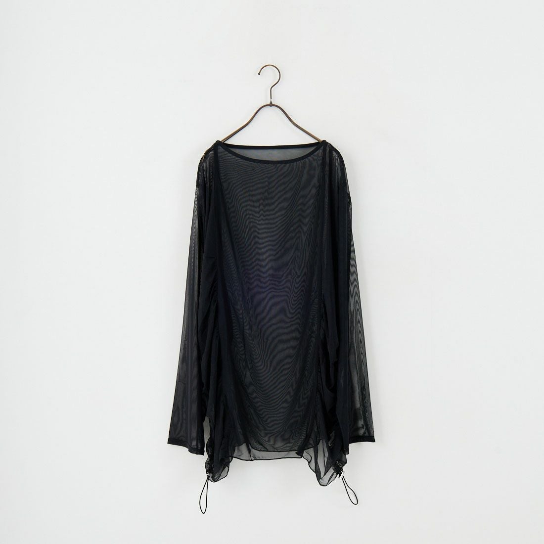 &g'aime [アンジェム] サイドギャザーシアーチュニック [98810-67100] ﾌﾞﾗｯｸ