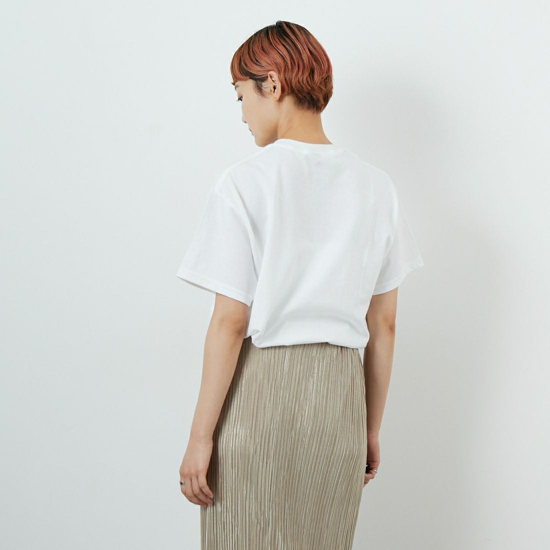 BLUESCENTRIC [ブルースセントリック] ピンクフロイド グラフィックTシャツ [BLC110094000] WHITE &&モデル身長：160cm 着用サイズ：M&&