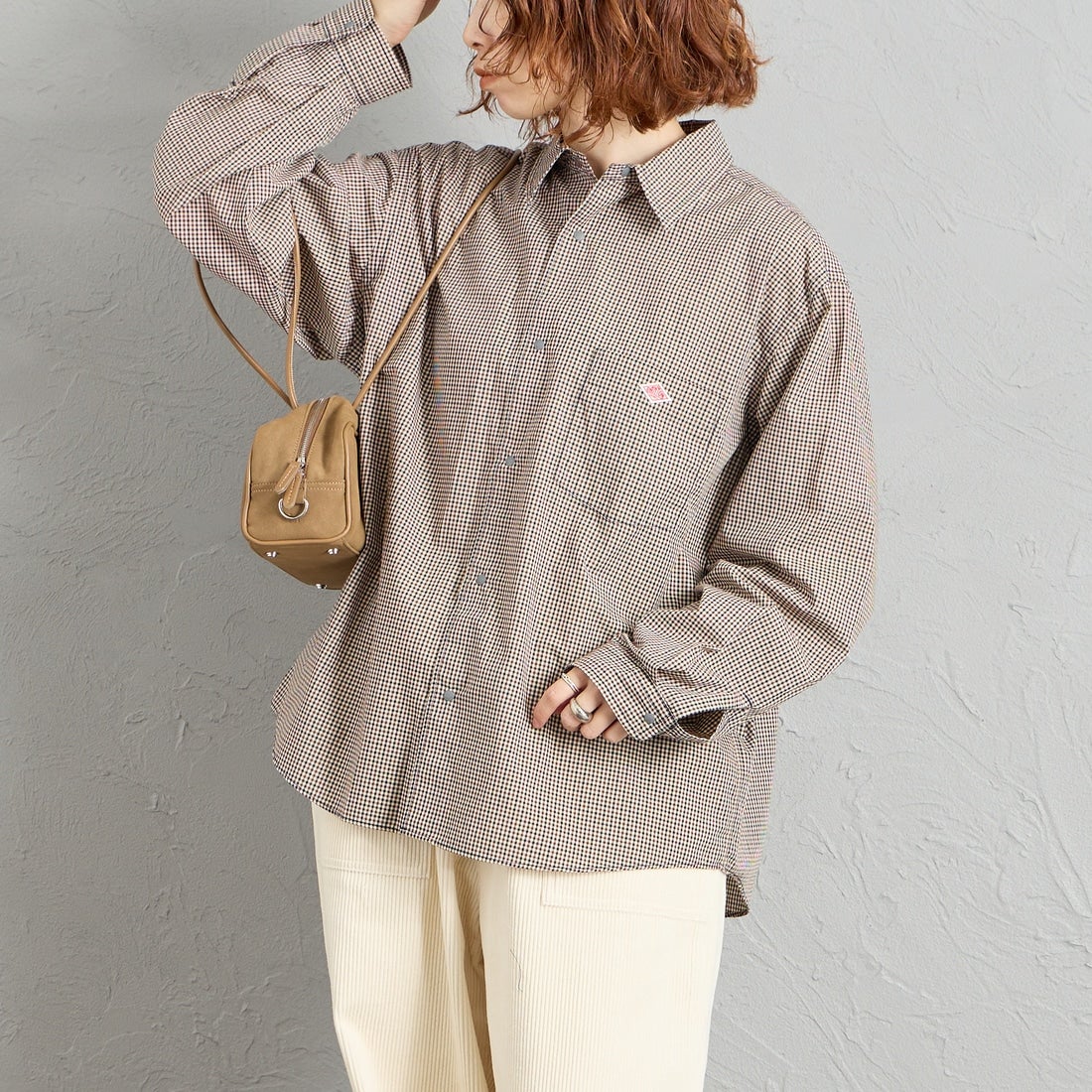 BEIGE CHEC&&モデル身長：158cm 着用サイズ：38&&