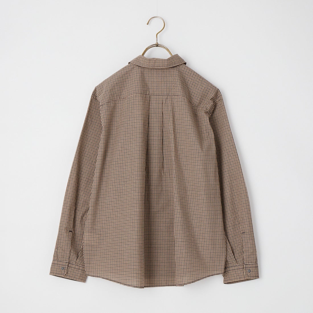 DANTON [ダントン] ドットボタン レギュラーカラー チェックロングスリーブシャツ [DT-B0391PPU] BEIGE CHEC