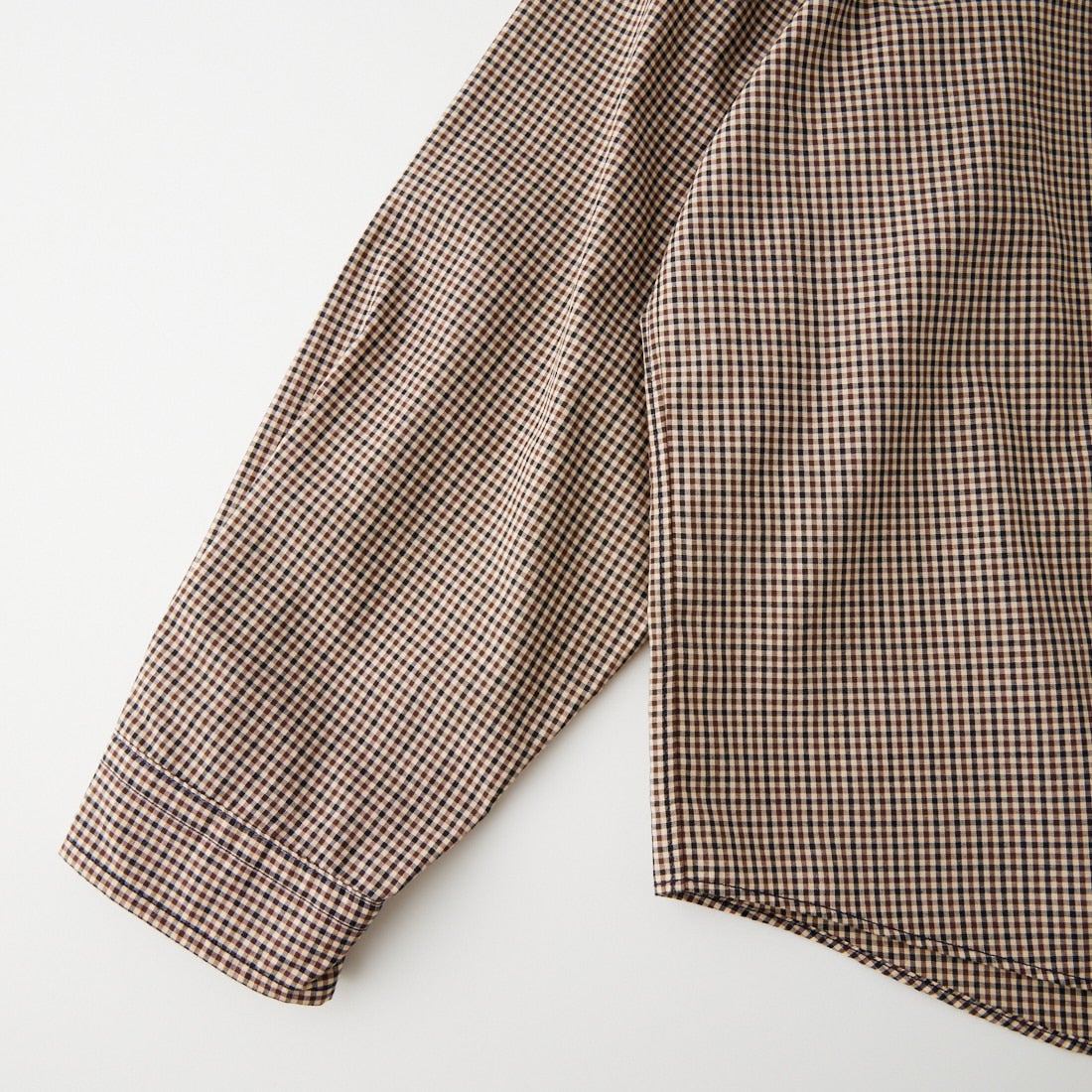 DANTON [ダントン] ドットボタン レギュラーカラー チェックロングスリーブシャツ [DT-B0391PPU] BEIGE CHEC