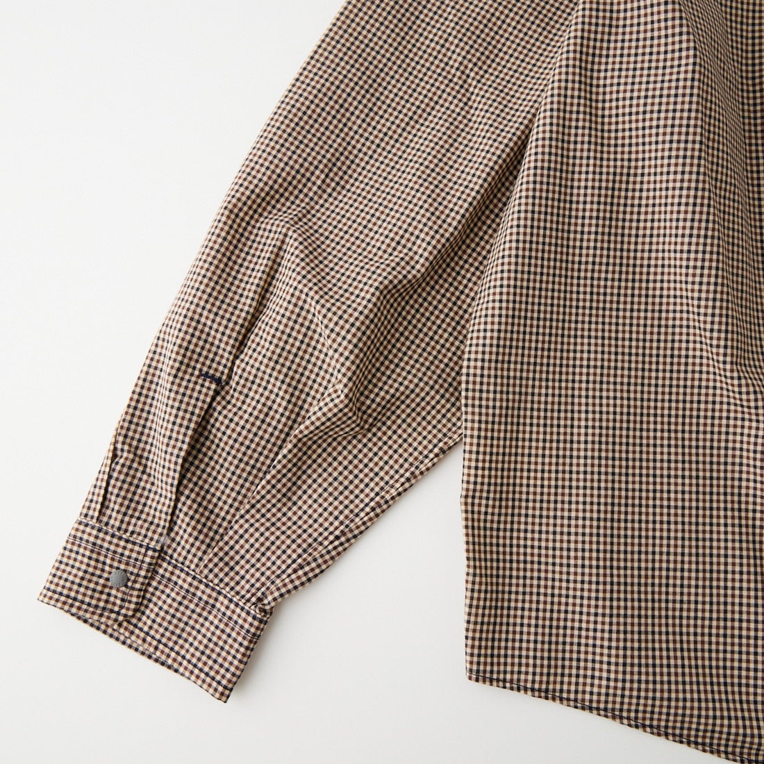 DANTON [ダントン] ドットボタン レギュラーカラー チェックロングスリーブシャツ [DT-B0391PPU] BEIGE CHEC
