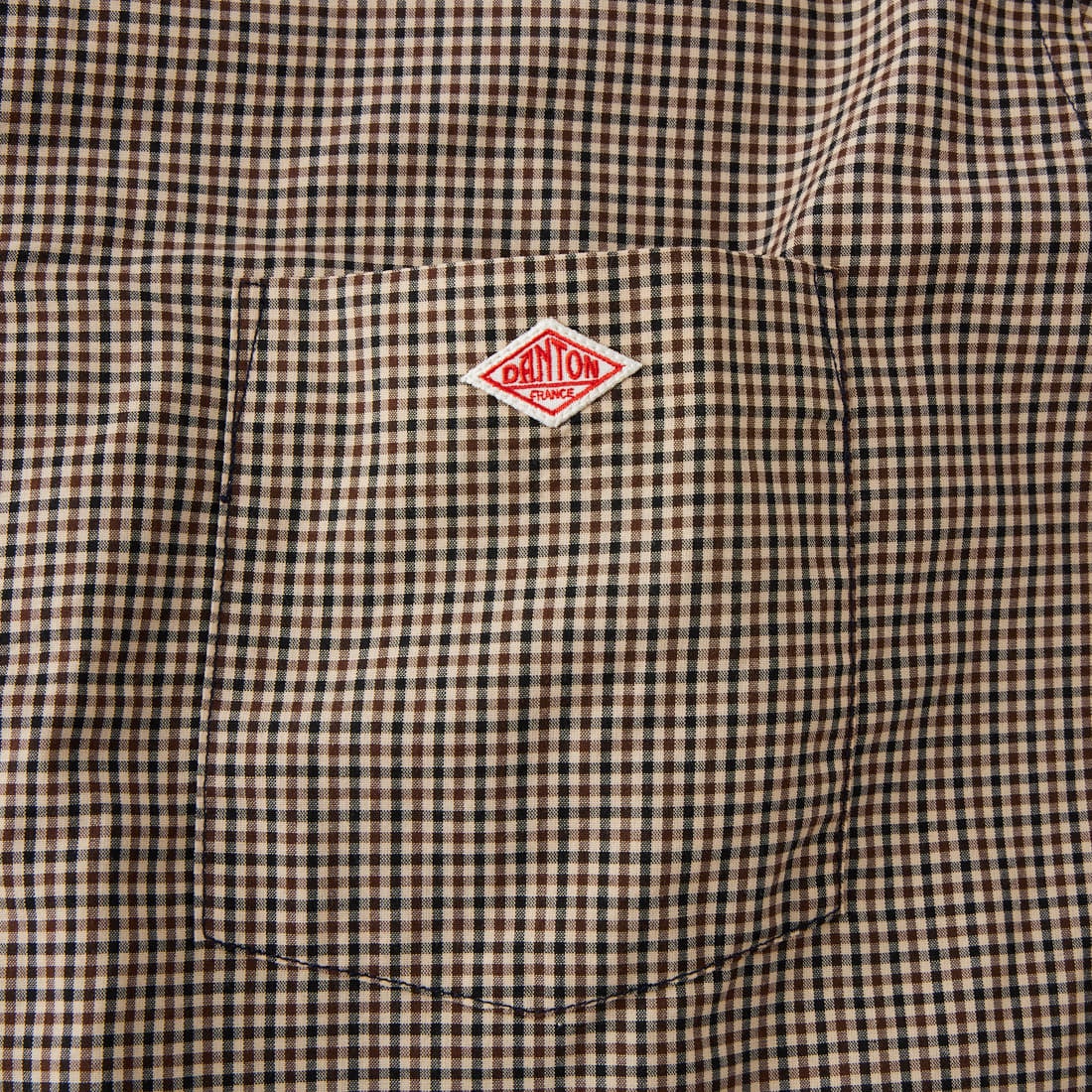 DANTON [ダントン] ドットボタン レギュラーカラー チェックロングスリーブシャツ [DT-B0391PPU] BEIGE CHEC