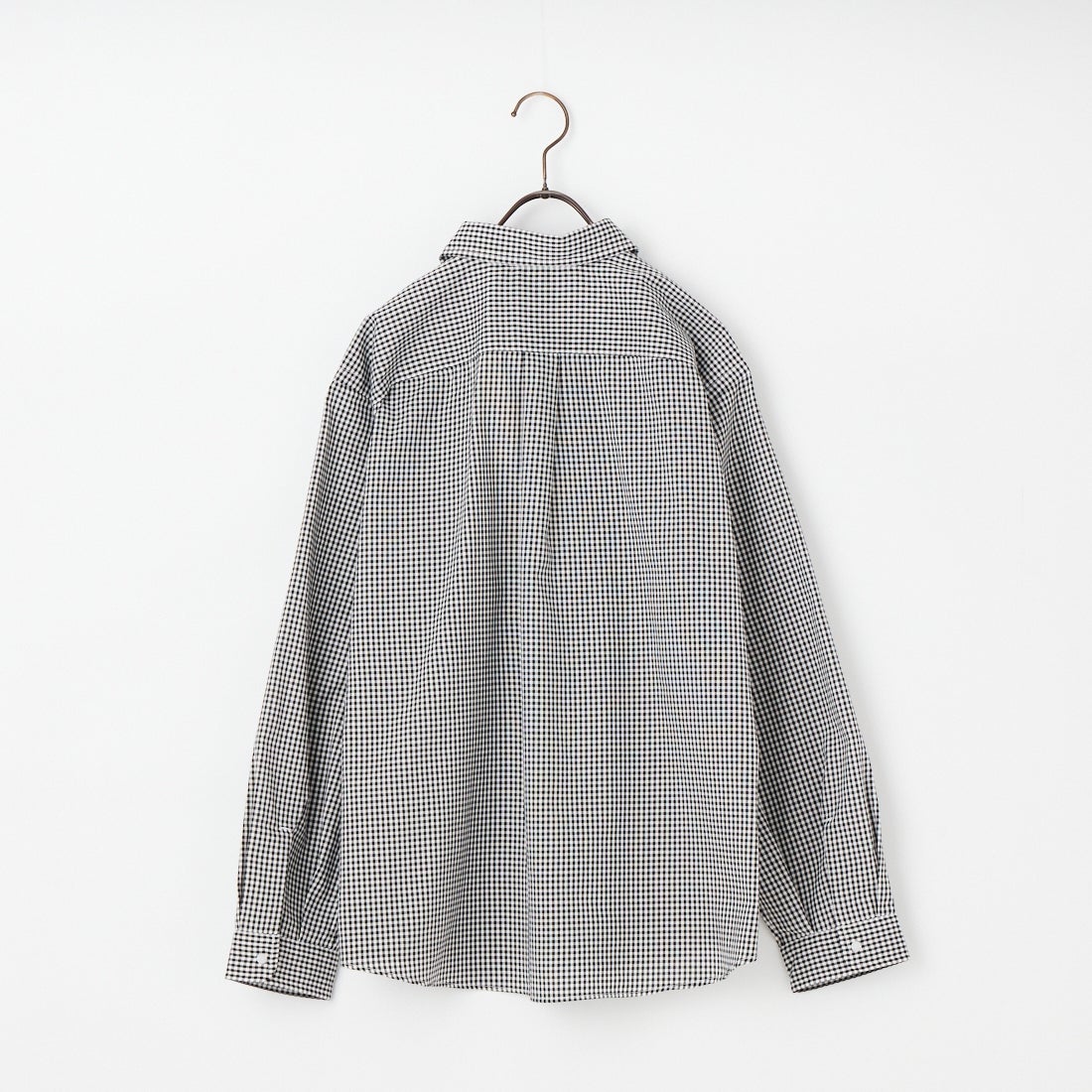 DANTON [ダントン] ドットボタン レギュラーカラー ストライプロングスリーブシャツ [DT-B0391POD] BLACK GNGM