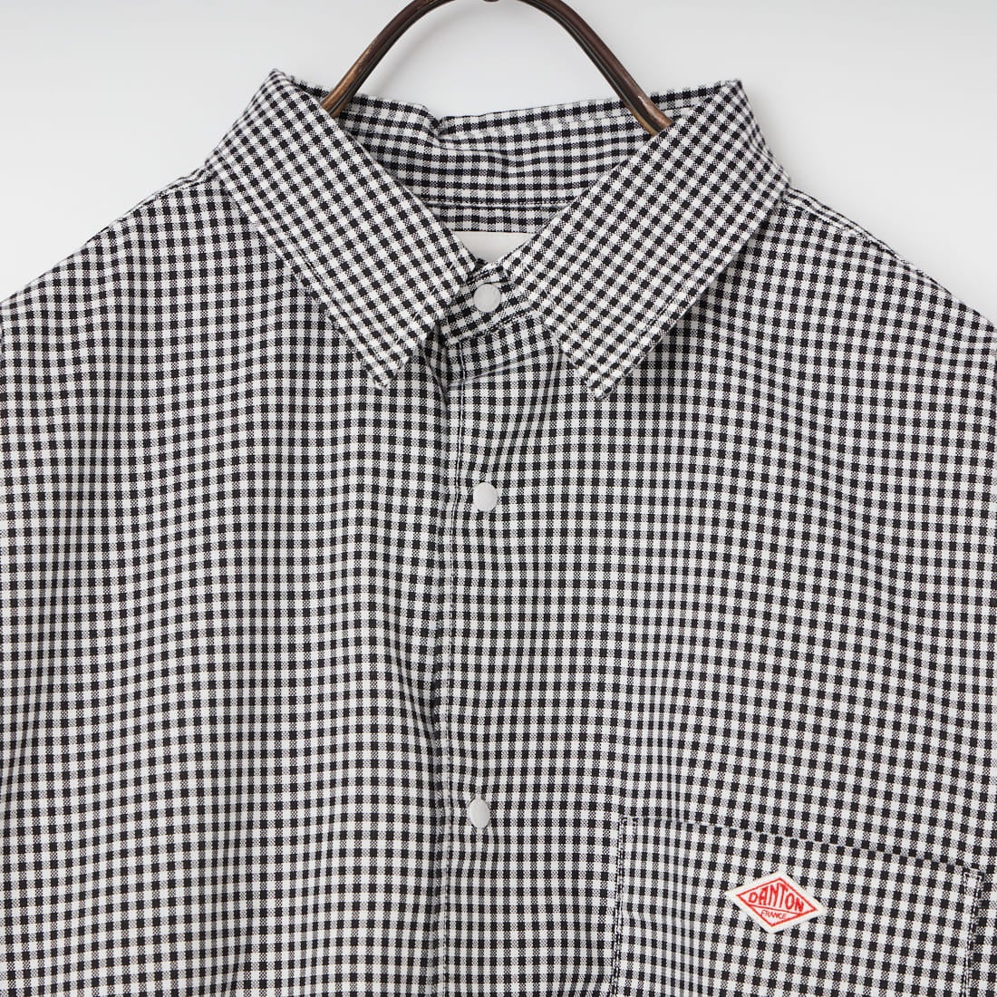 DANTON [ダントン] ドットボタン レギュラーカラー ストライプロングスリーブシャツ [DT-B0391POD] BLACK GNGM