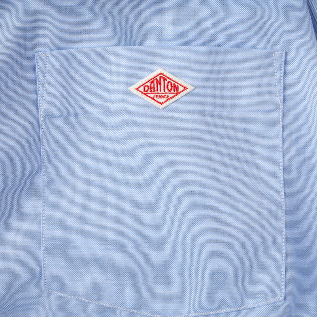 DANTON [ダントン] ドットボタン レギュラーカラー ストライプロングスリーブシャツ [DT-B0391POD] SAX BLUE