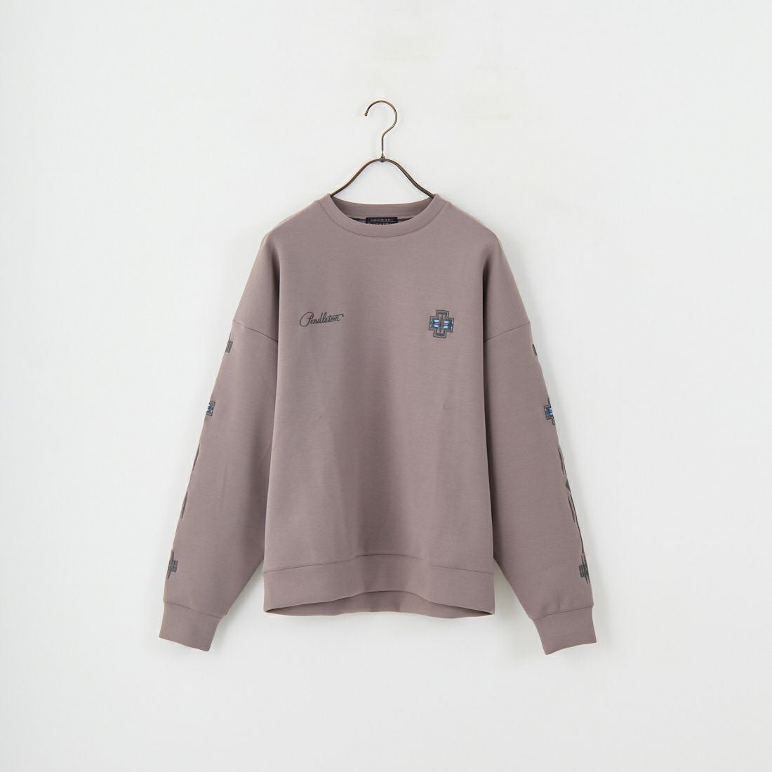 PENDLETON [ペンドルトン] 別注 ネイティブ柄 ダンボールニット クルーネックスウェット [5475-1223-JF] GREIGE