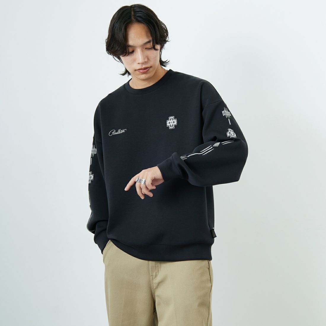PENDLETON [ペンドルトン] 別注 ネイティブ柄 ダンボールニット クルー