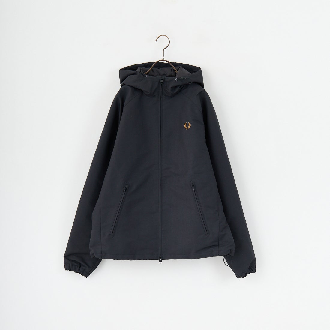 FRED PERRY [フレッドペリー] 別注 パデッドフーデッドシェルジャケット [FPM-25A-24JF] BLK/SHADED