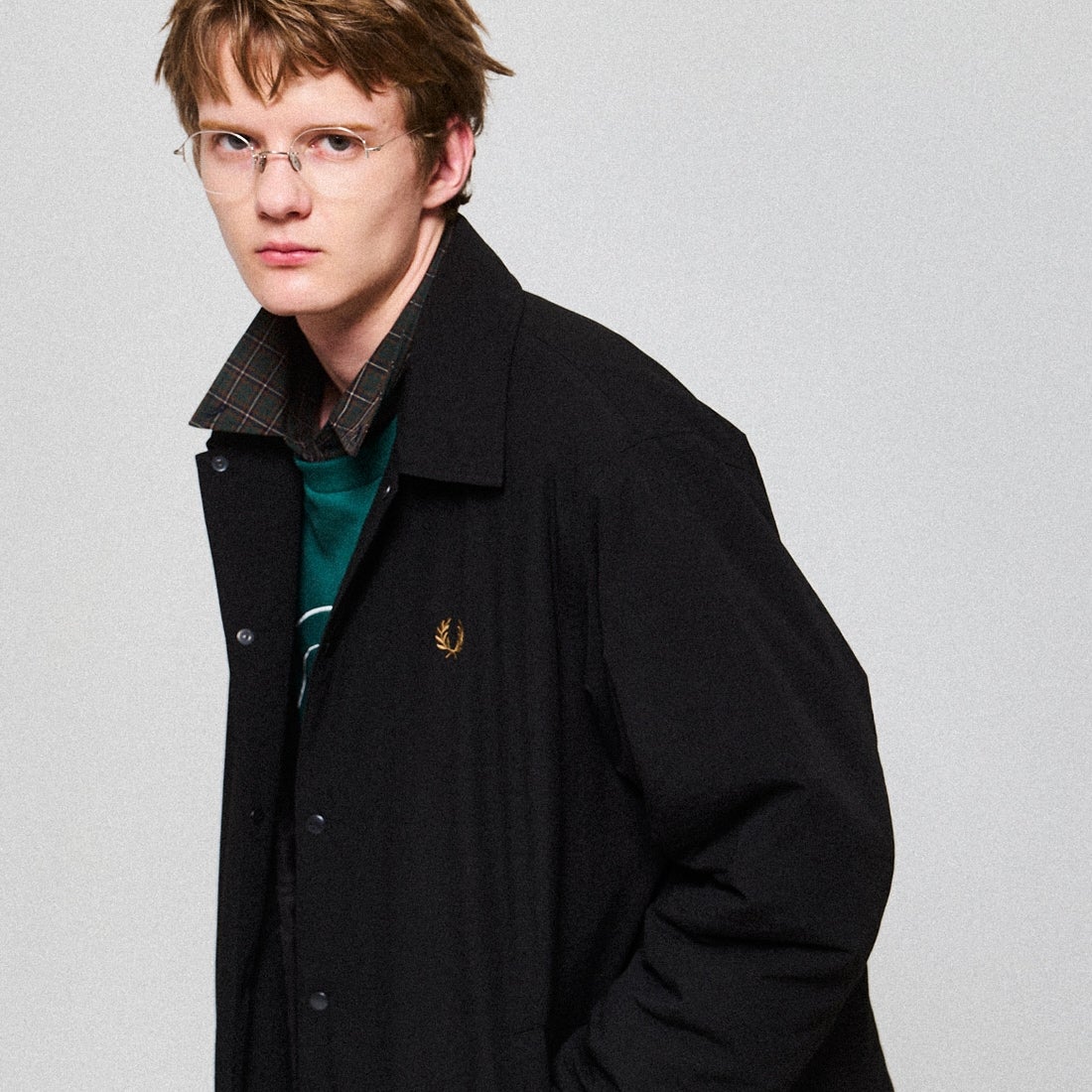 FRED PERRY [フレッドペリー] 別注 パデッドボタンスルージャケット FRED PERRY [フレッドペリー] 別注 パデッドボタンスルージャケット