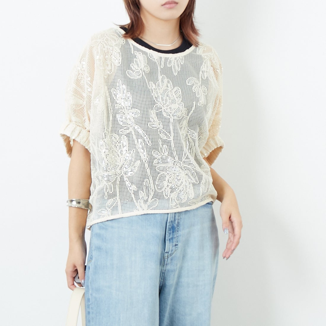 09 IVORY&&モデル身長：167cm 着用サイズ：F&&