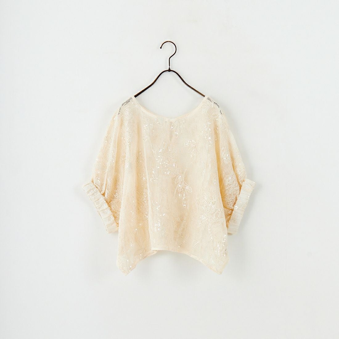 TORRAZZO DONNA [トラッゾドンナ] ボタニカルスパンコール ドルマンブラウス [6260-375] 09 IVORY