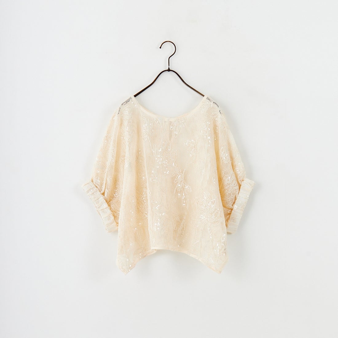 TORRAZZO DONNA [トラッゾドンナ] ボタニカルスパンコール ドルマンブラウス [6260-375] 09 IVORY
