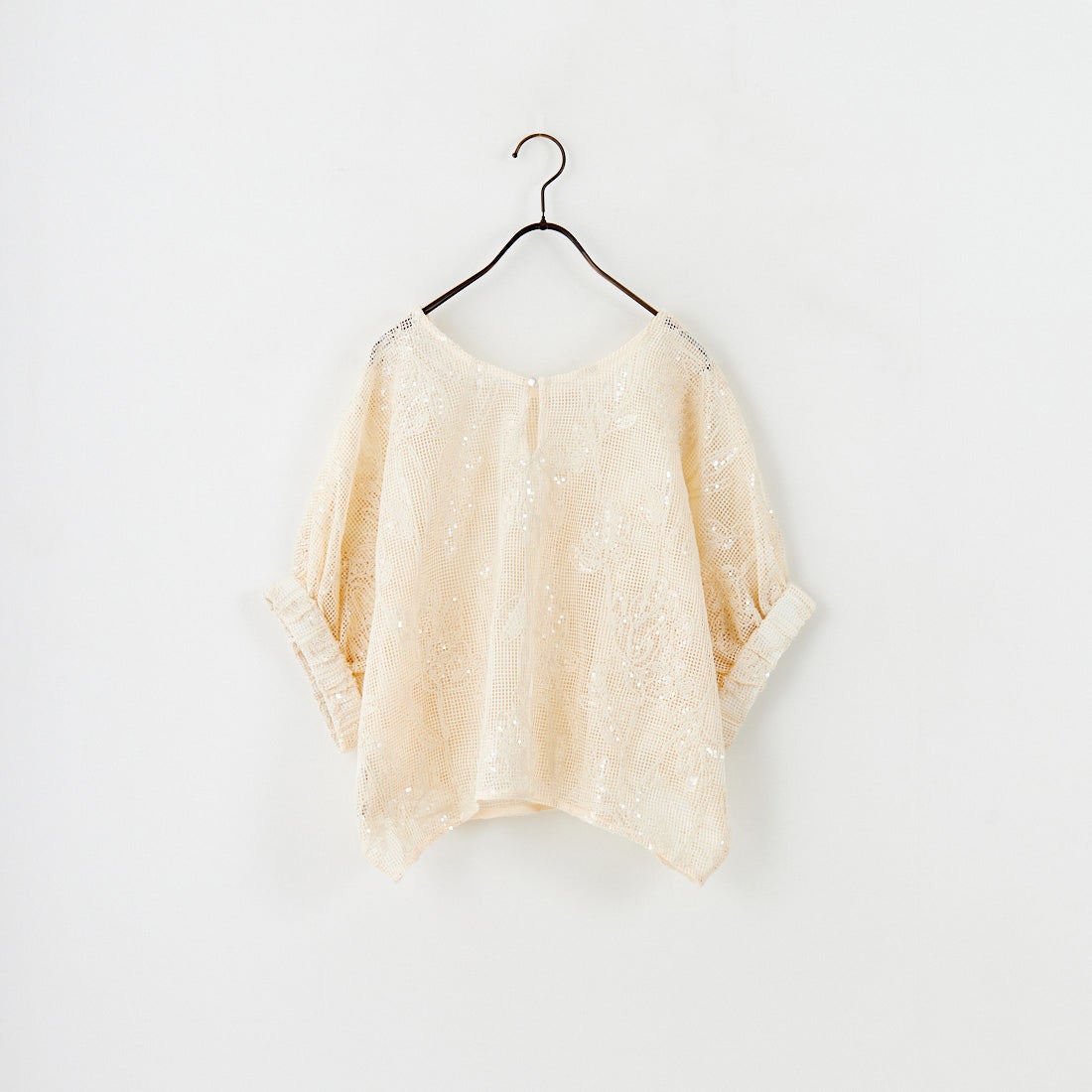 TORRAZZO DONNA [トラッゾドンナ] ボタニカルスパンコール ドルマンブラウス [6260-375] 09 IVORY
