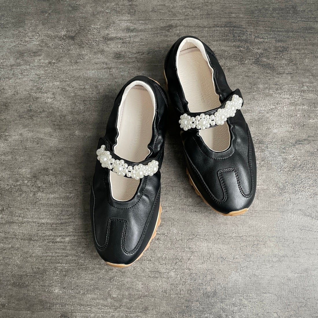 FOOT INDUSTRY [フットインダストリー] パールメリージェーンシューズ [AWC010] 001 ANTHRA