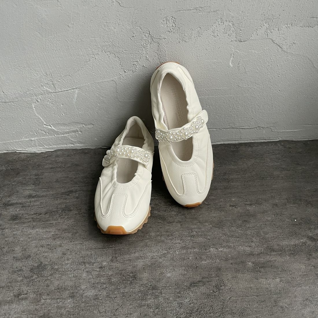 FOOT INDUSTRY [フットインダストリー] パールメリージェーンシューズ [AWC010] 002 ANT.WH