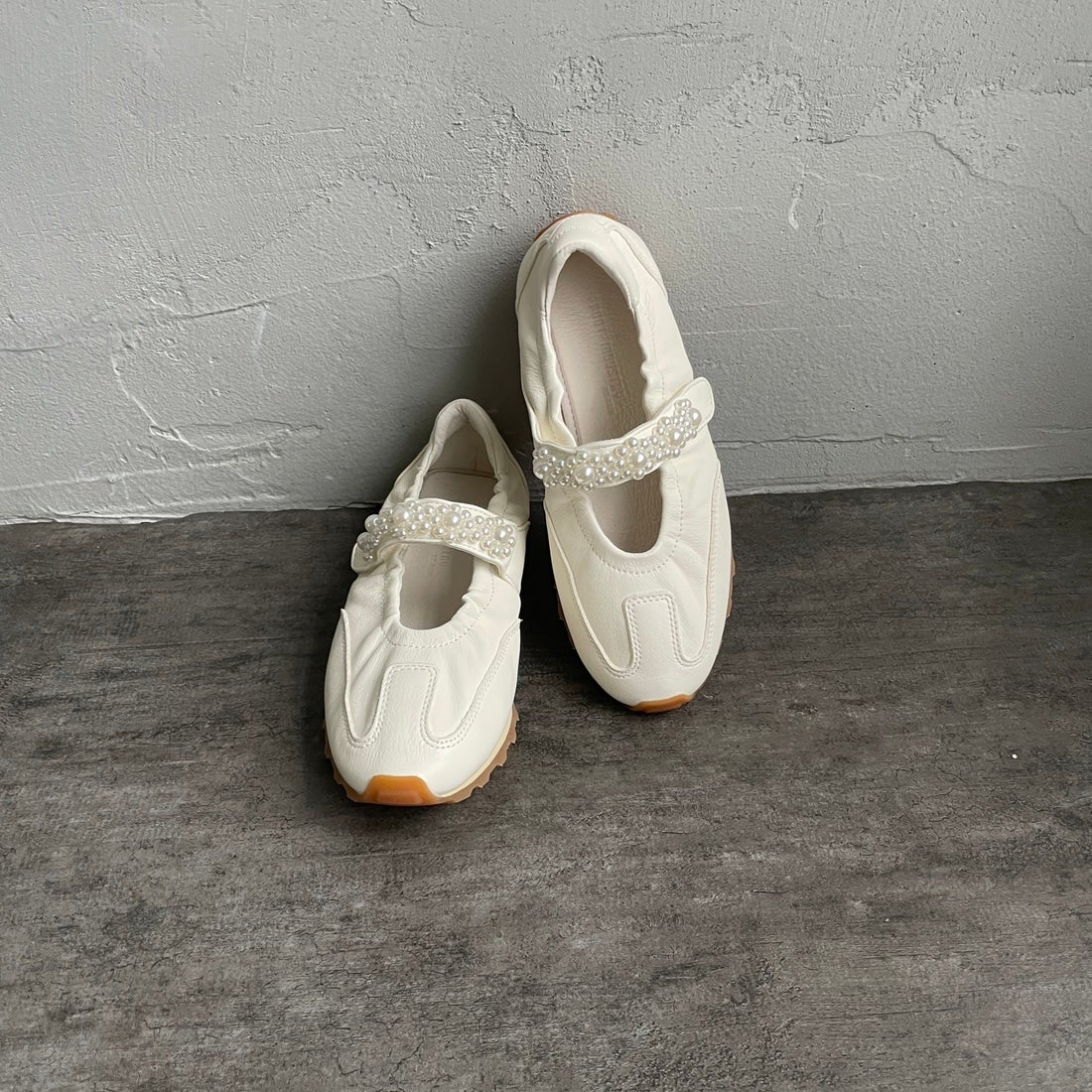 FOOT INDUSTRY [フットインダストリー] パールメリージェーンシューズ [AWC010] 002 ANT.WH