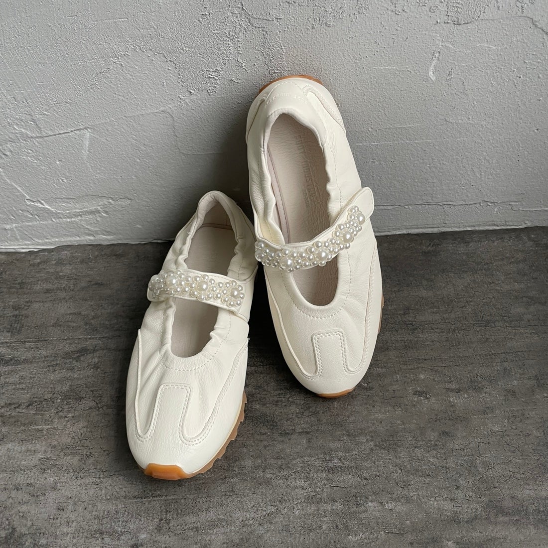 FOOT INDUSTRY [フットインダストリー] パールメリージェーンシューズ [AWC010] 002 ANT.WH
