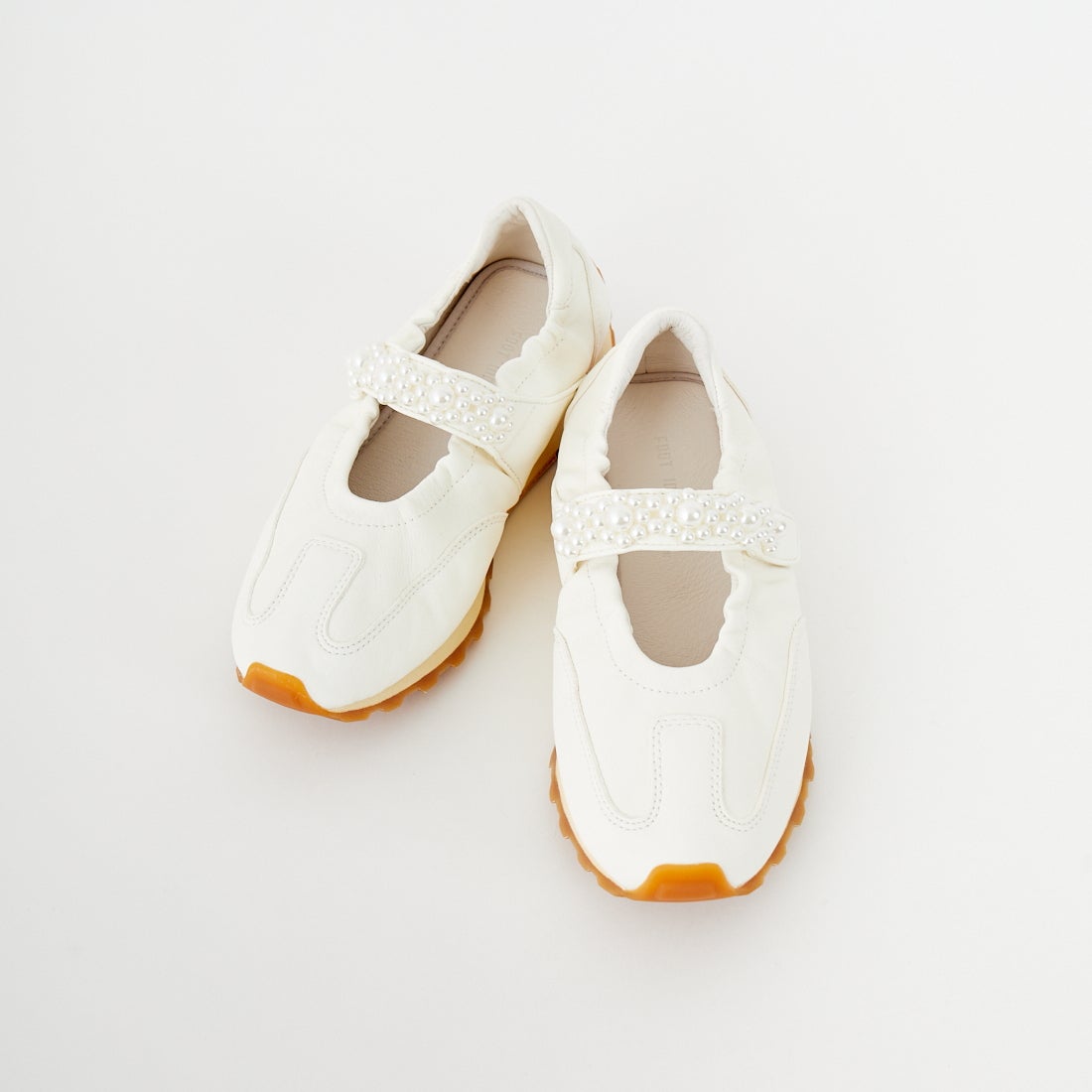 FOOT INDUSTRY [フットインダストリー] パールメリージェーンシューズ [AWC010] 002 ANT.WH