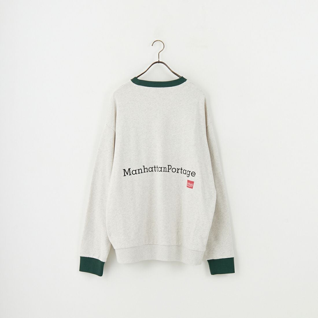 MANHATTAN PORTAGE [マンハッタンポーテージ] 別注 ポケット刺繍 リンガークルーネックスウェット [25FWMP-IN70-JF] OATMEAL