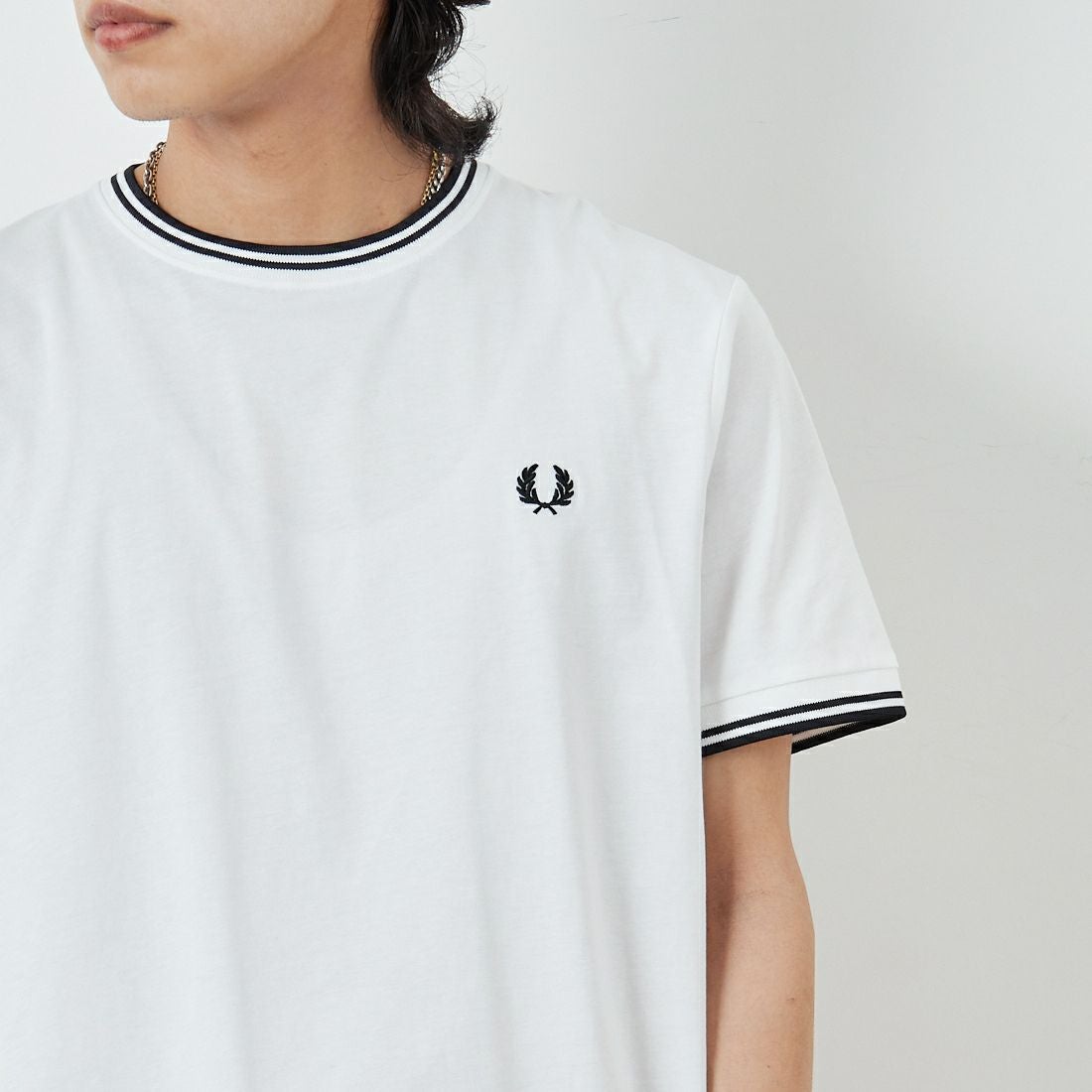 FRED PERRY [フレッドペリー] ツインティップTシャツ [M1588] 100 WHITE