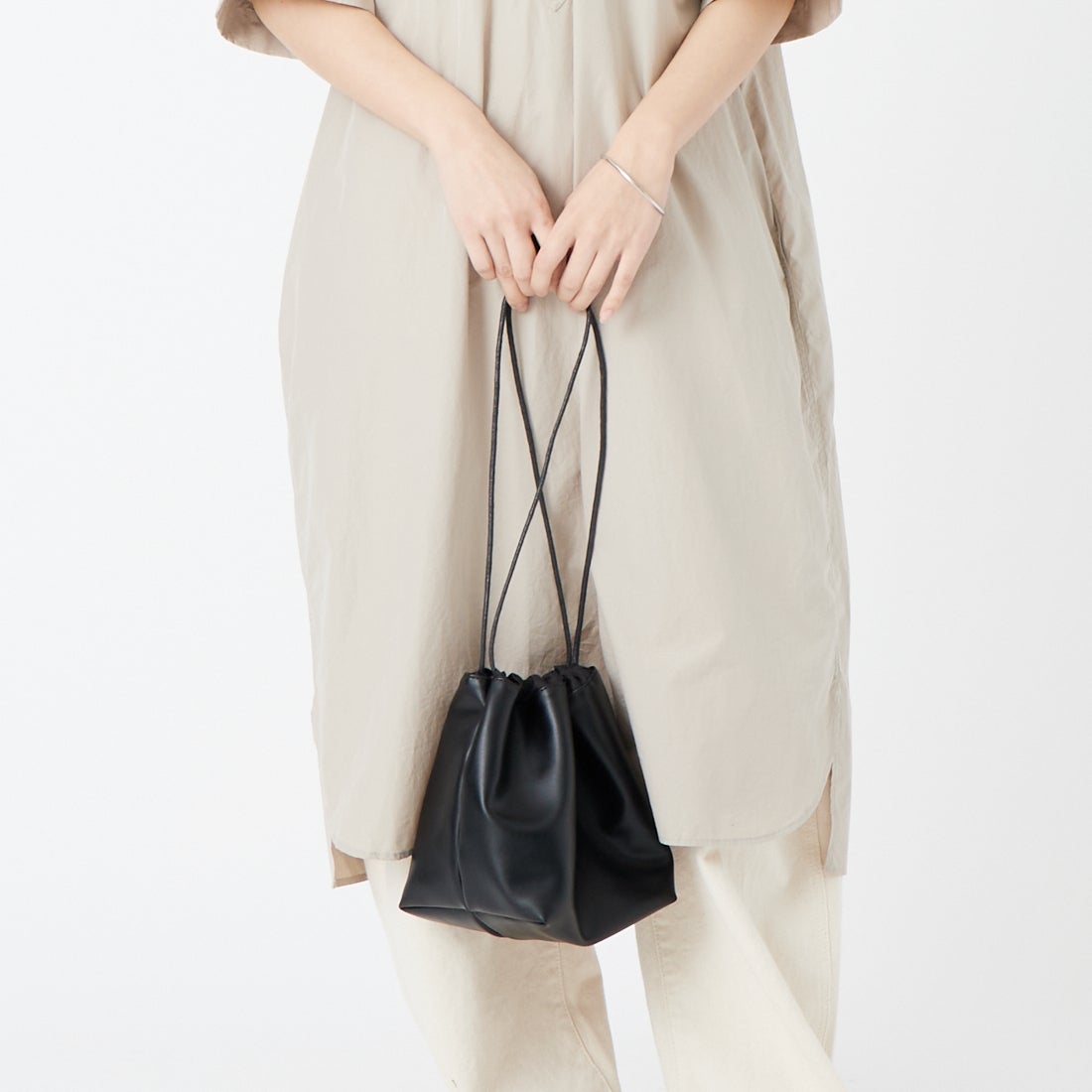 iommi [イオミ] パイピングトートバッグ [ZH-51008] BLACK