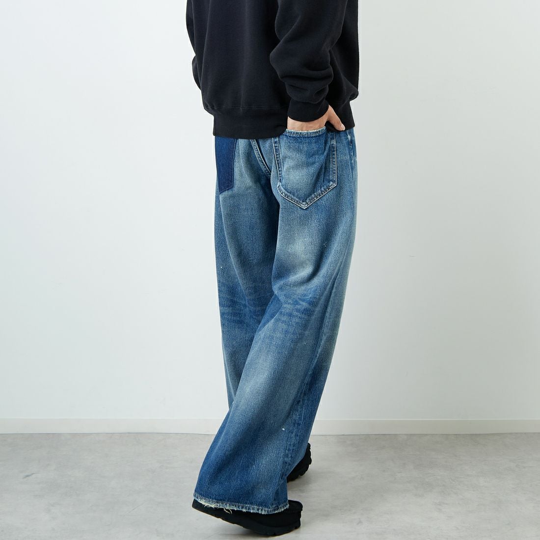 NEEDBY heritage [ニードバイヘリテージ] NO.10 ワイドテーパードデニム [N1VWV083705Y] 5Y &&モデル身長：179cm 着用サイズ：28&&