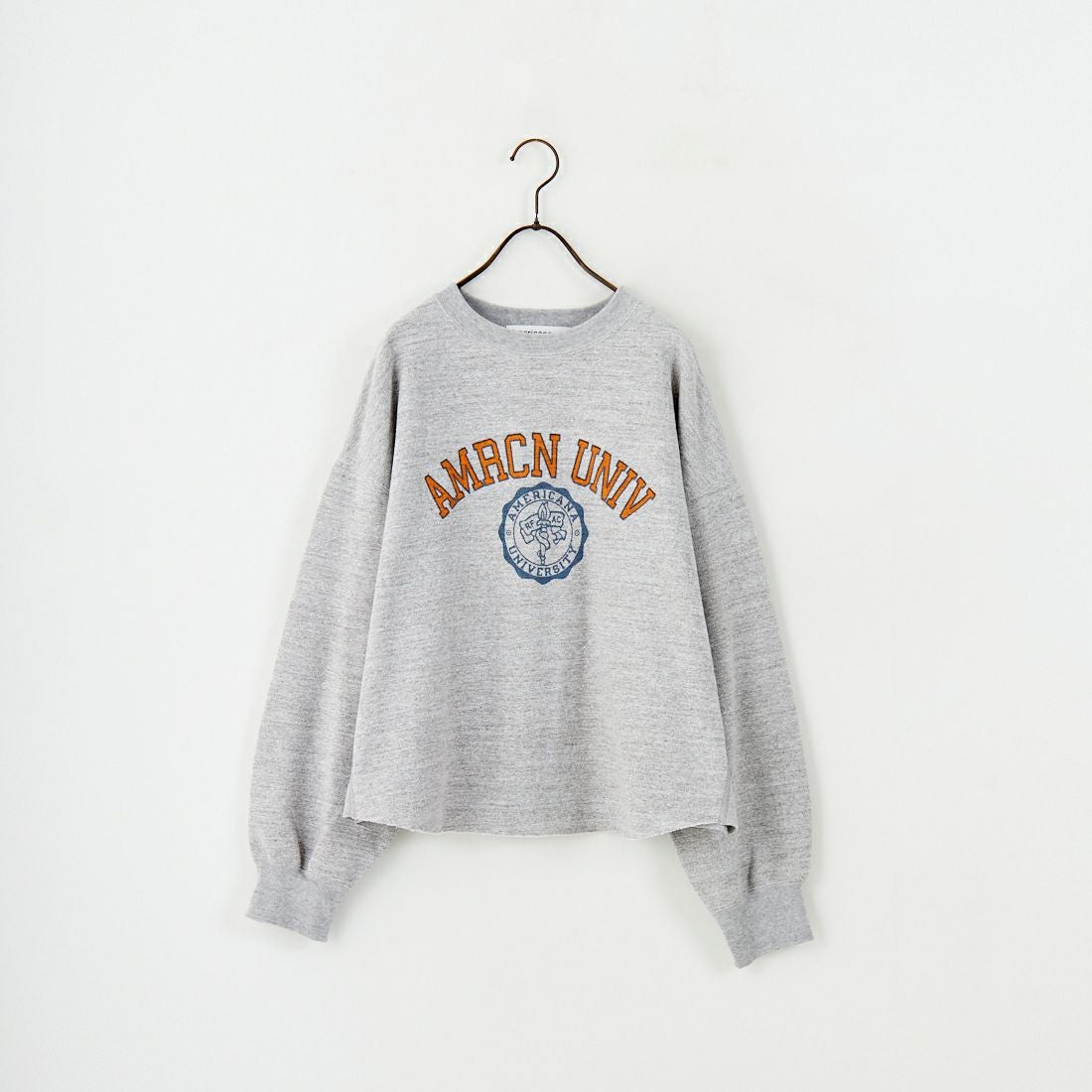 Americana × JEANS FACTORY [アメリカーナ × ジーンズファクトリー] 別注 カレッジプリント カットオフスウェット [BRF-736A-1-JF] ﾓｸｸﾞﾚｰ