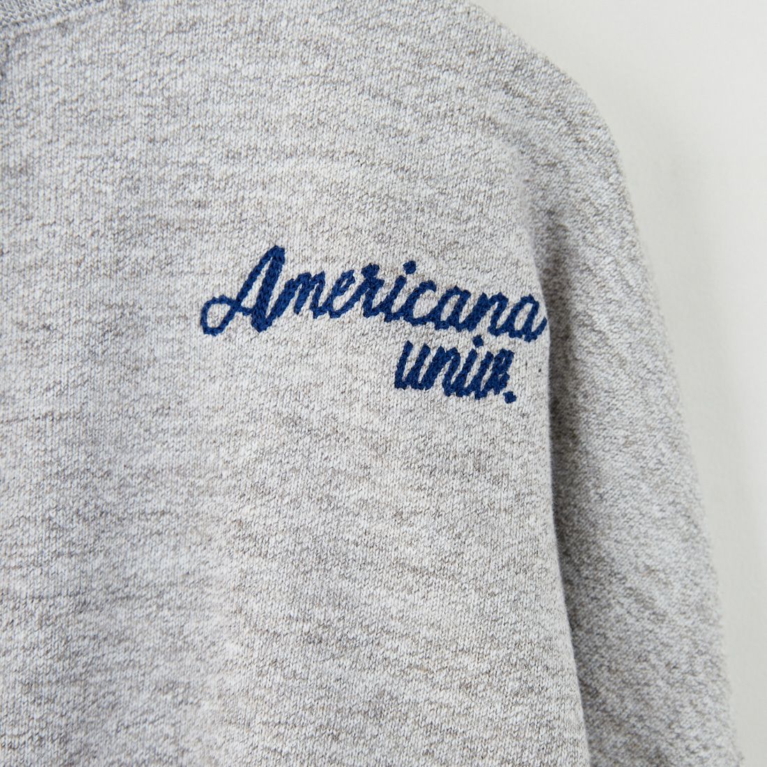 Americana × JEANS FACTORY [アメリカーナ × ジーンズファクトリー] 別注 カレッジプリント カットオフスウェット [BRF-736A-1-JF] ﾓｸｸﾞﾚｰ