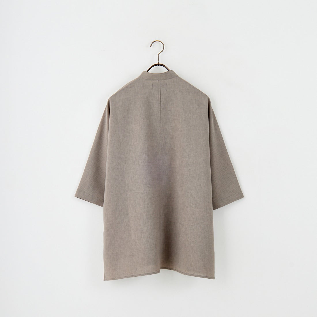 SLICK [スリック] リネンライクポプリンバンドカラーシャツ [5220111] 740 GRAY