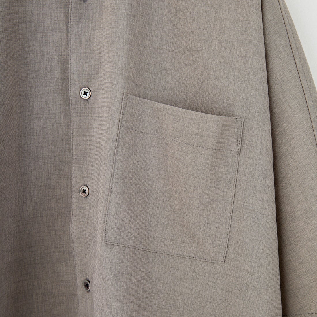 SLICK [スリック] リネンライクポプリンバンドカラーシャツ [5220111] 740 GRAY