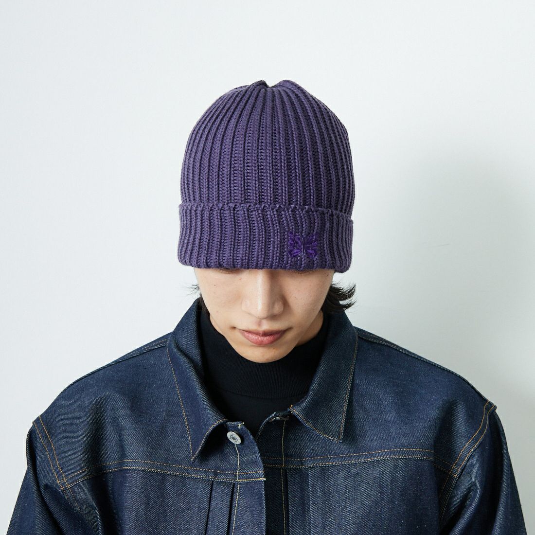 Needles [ニードルズ] メリノウールワッチキャップ [RW056] C PURPLE
