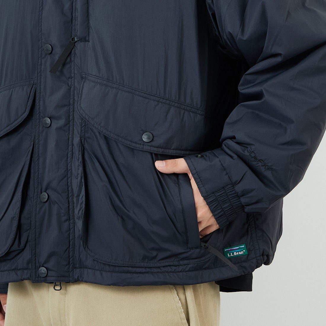 L.L.BEAN [エルエルビーン] Bean's ウィンディリッジ インサレーションジャケット [5575-2041] 48 NIGHT &&モデル身長：179cm 着用サイズ：L&&