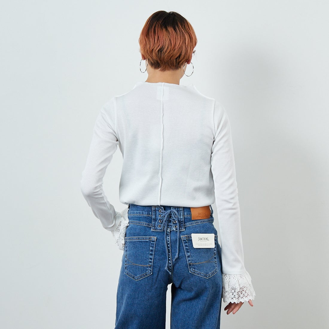 RhodolirioN [ロドリリオン] リブレースカフブルオーバーTシャツ