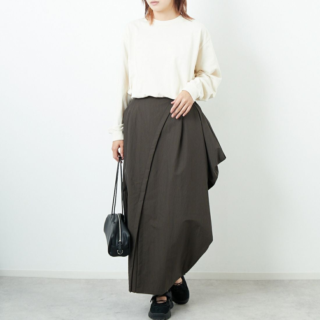 RIM.ARK [リムアーク] ドレスアップスカート [460IAS31-0591] KHA &&モデル身長：167cm 着用サイズ：36&&