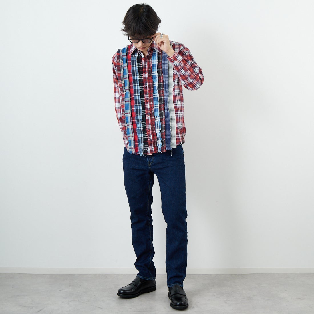 RED CARD TOKYO [レッドカード トーキョー] Rhythm+ スリムテーパードデニム [12M86801CDK] K-CLEAN DA &&モデル身長：179cm 着用サイズ：32&&