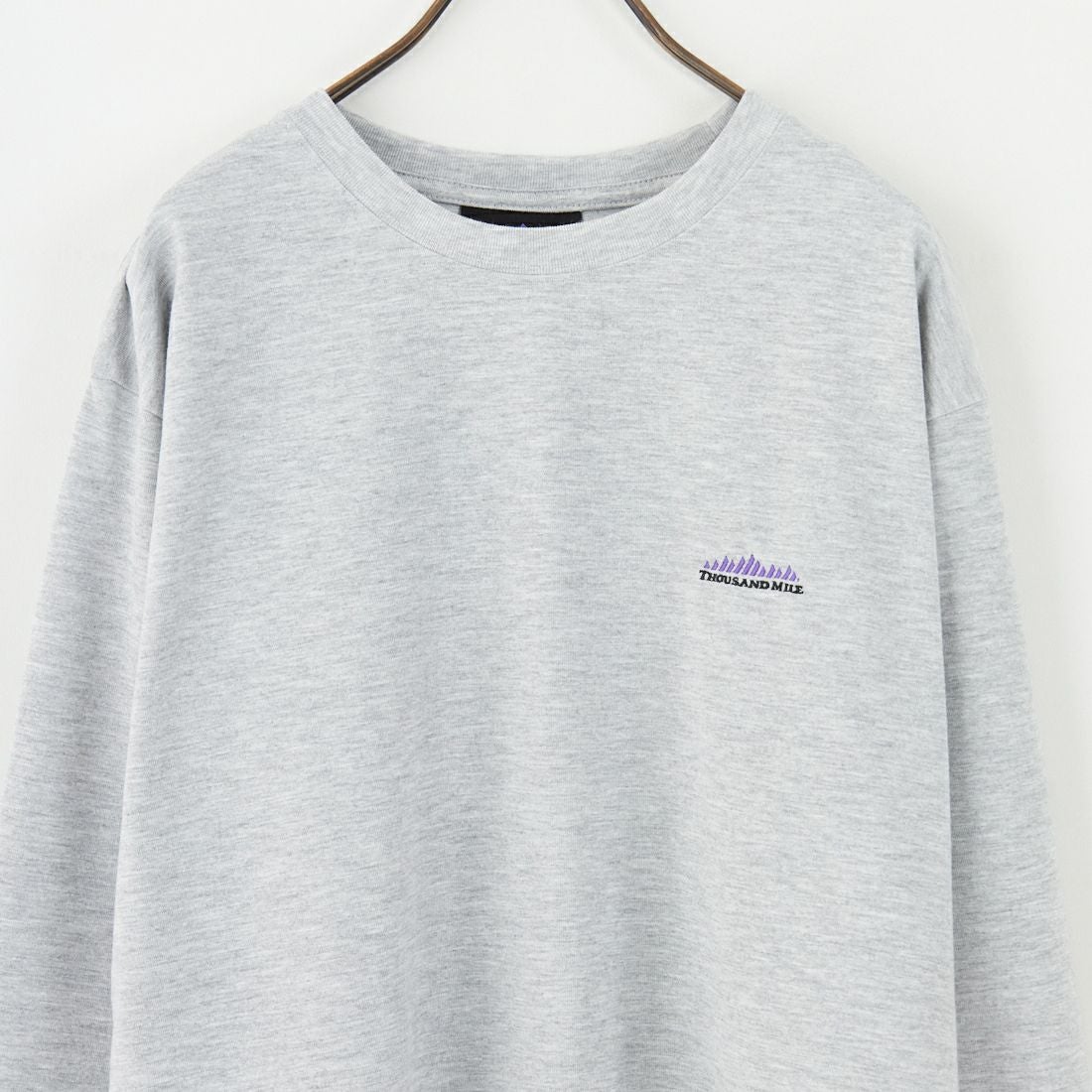 THOUSAND MILE [サウザンド マイル] ワンポイント刺繍ロゴ ロングスリーブTシャツ [TM252TC00280] 15 MD.GRY