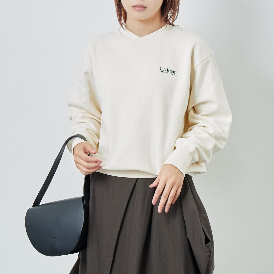 09 ECRU&&モデル身長：167cm 着用サイズ：M&&