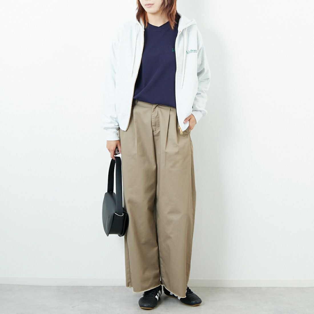 L.L.BEAN [エルエルビーン] 19 BIRCH PORTAGE フルジップフーデッドスウェット [5475-1135] 19 BIRCH &&モデル身長：168cm 着用サイズ：M&&