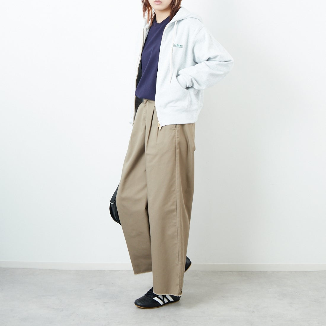 L.L.BEAN [エルエルビーン] 19 BIRCH PORTAGE フルジップフーデッドスウェット [5475-1135] 19 BIRCH &&モデル身長：168cm 着用サイズ：M&&