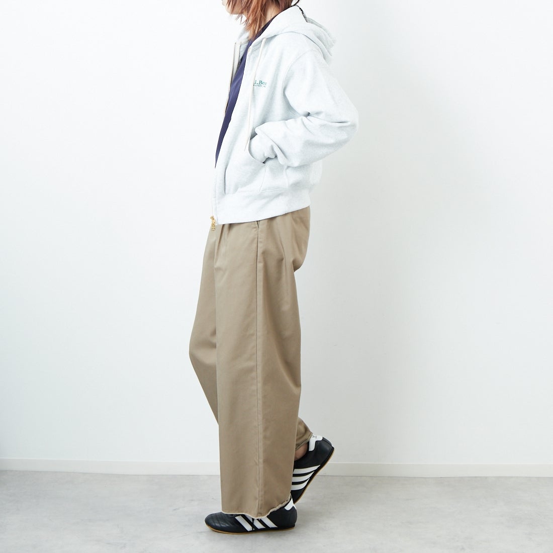 L.L.BEAN [エルエルビーン] 19 BIRCH PORTAGE フルジップフーデッドスウェット [5475-1135] 19 BIRCH &&モデル身長：168cm 着用サイズ：M&&