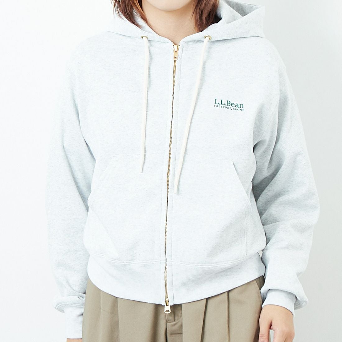 L.L.BEAN [エルエルビーン] 19 BIRCH PORTAGE フルジップフーデッドスウェット [5475-1135] 19 BIRCH &&モデル身長：168cm 着用サイズ：M&&