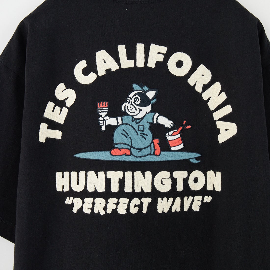 The Endless Summer [エンドレスサマー] ペインターサーファー刺繍Tシャツ [C-25574328] 01 BLACK