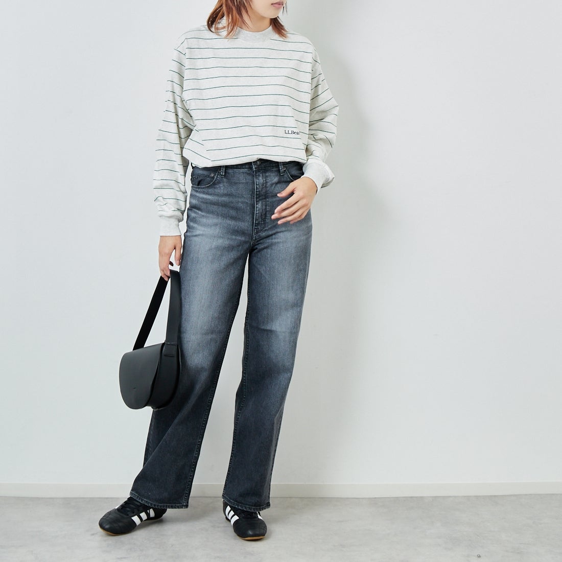 YANUK [ヤヌーク] ワイドストレート LILITH [57153079] MFG &&モデル身長：168cm 着用サイズ：25&&