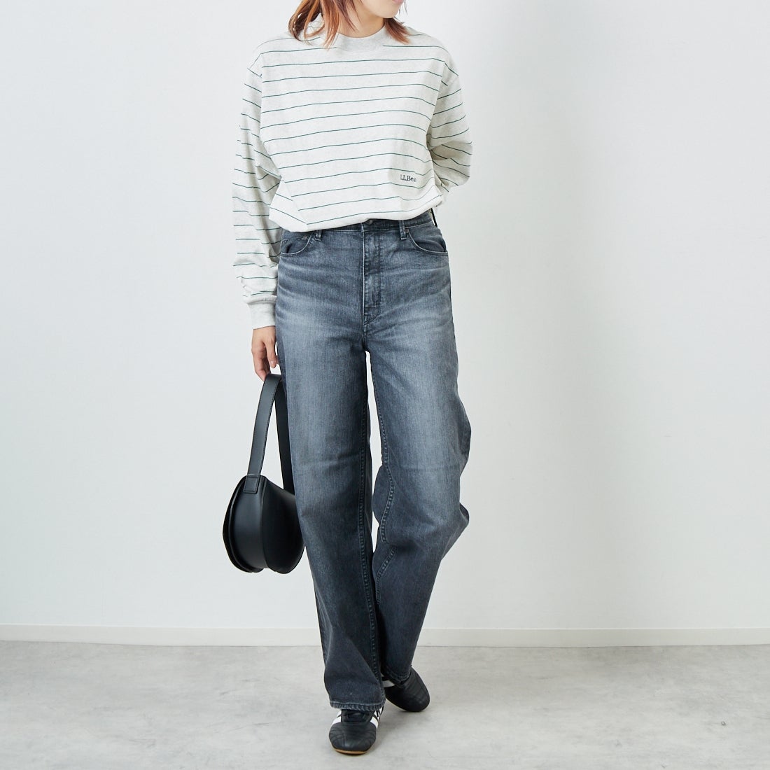 YANUK [ヤヌーク] ワイドストレート LILITH [57153079] MFG &&モデル身長：168cm 着用サイズ：25&&