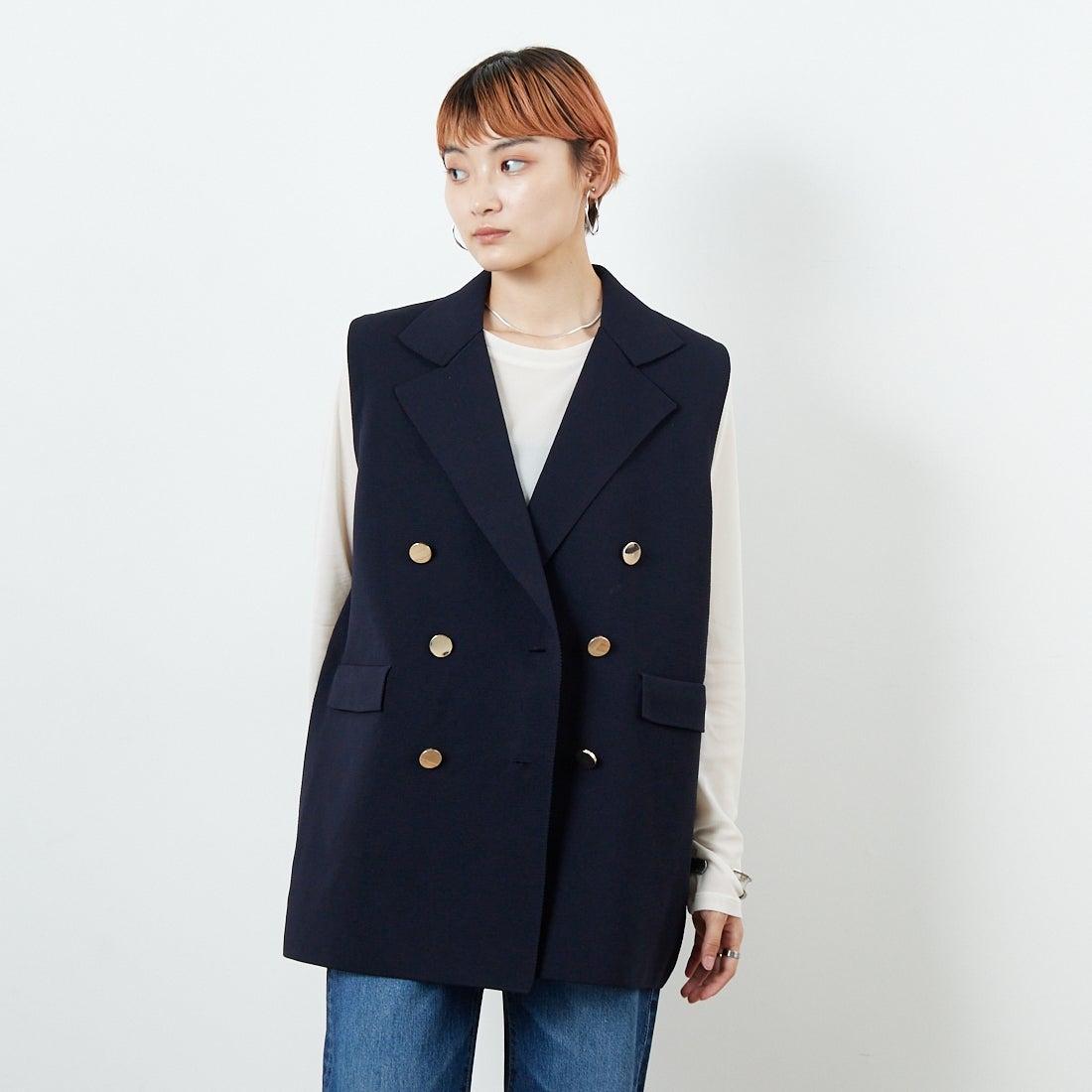 13 GRAY&&モデル身長：160cm 着用サイズ：F&&