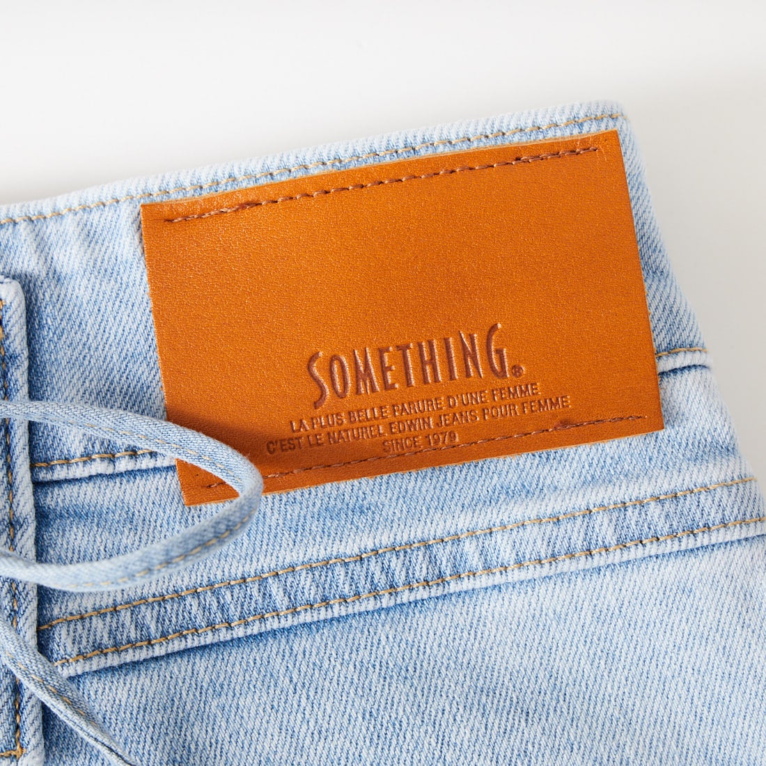 SOMETHING [サムシング] LISA レースアップワイドデニム [SEA580] 98 L.BLUE