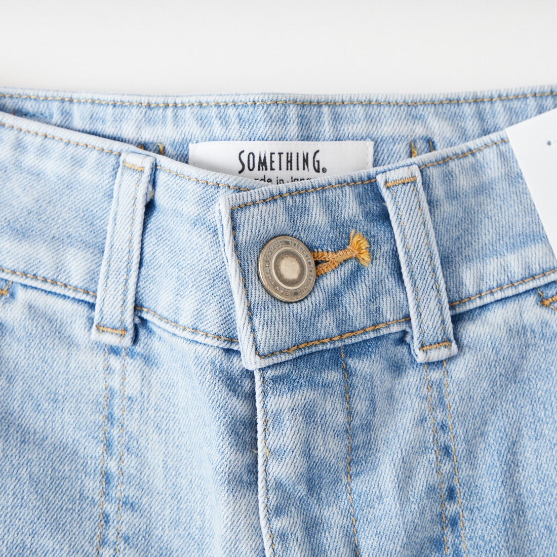 SOMETHING [サムシング] LISA レースアップワイドデニム [SEA580] 79 BLEACH