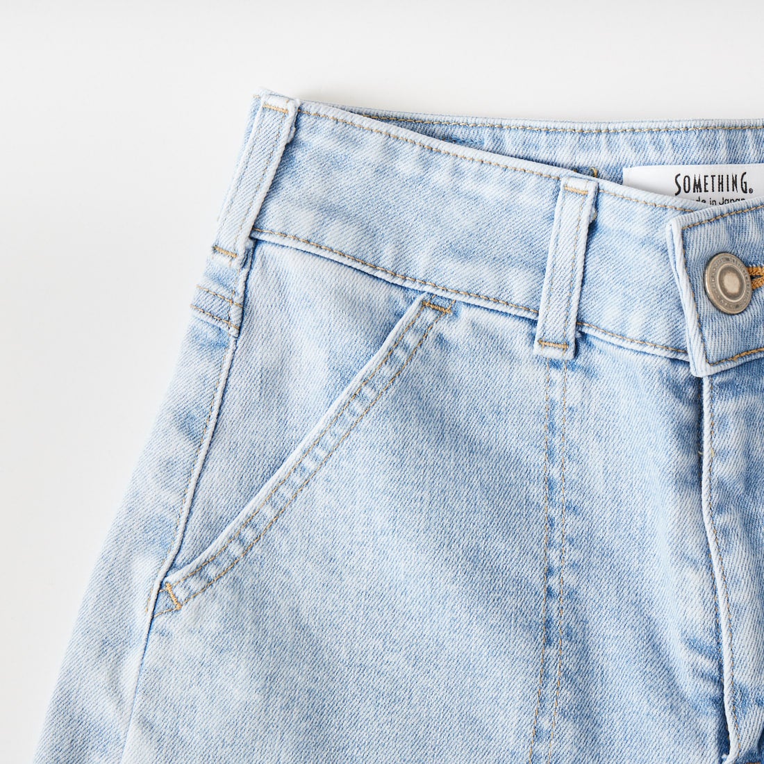 SOMETHING [サムシング] LISA レースアップワイドデニム [SEA580] 79 BLEACH