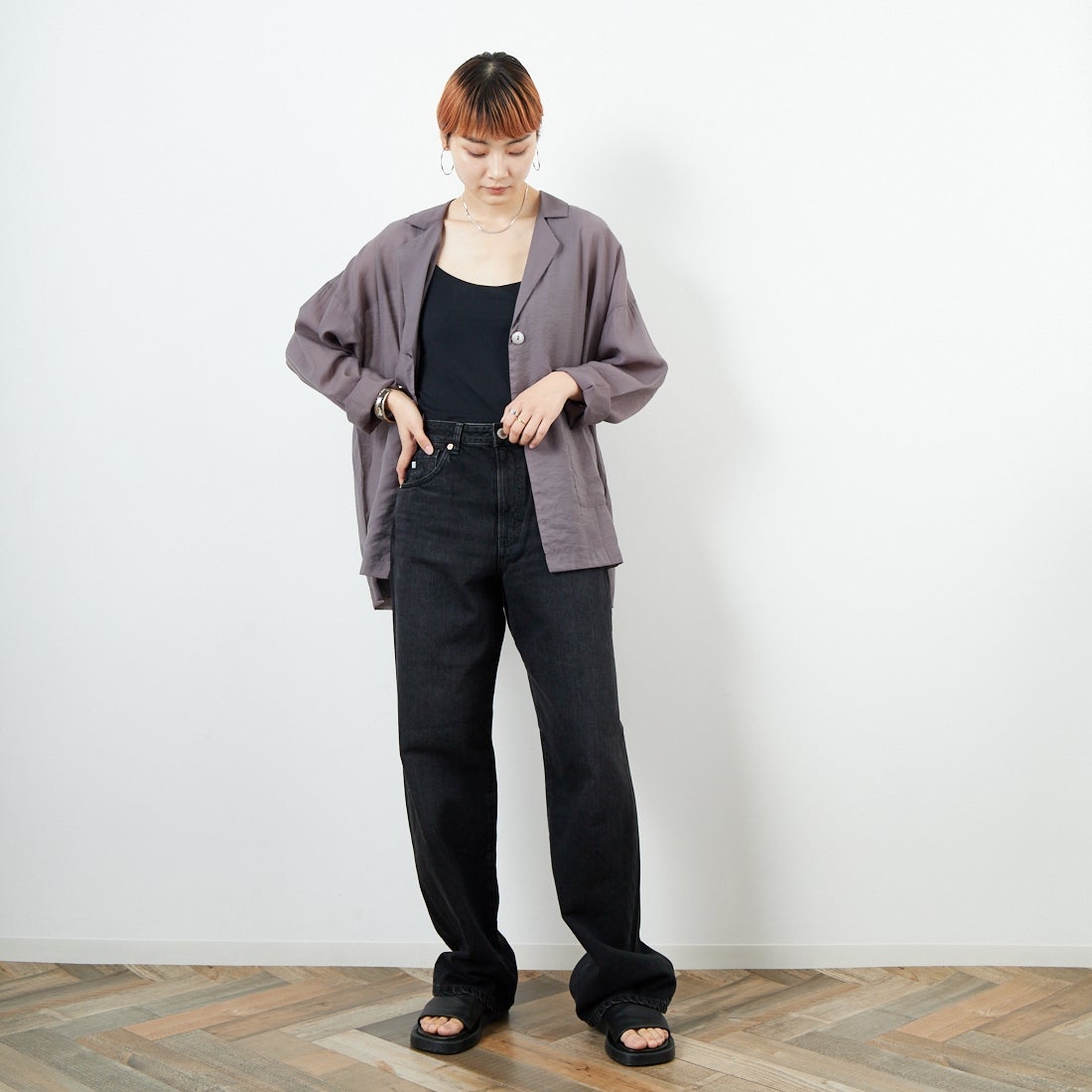 SOMETHING [サムシング] ELSA ヴィンテージルーズストレートデニム